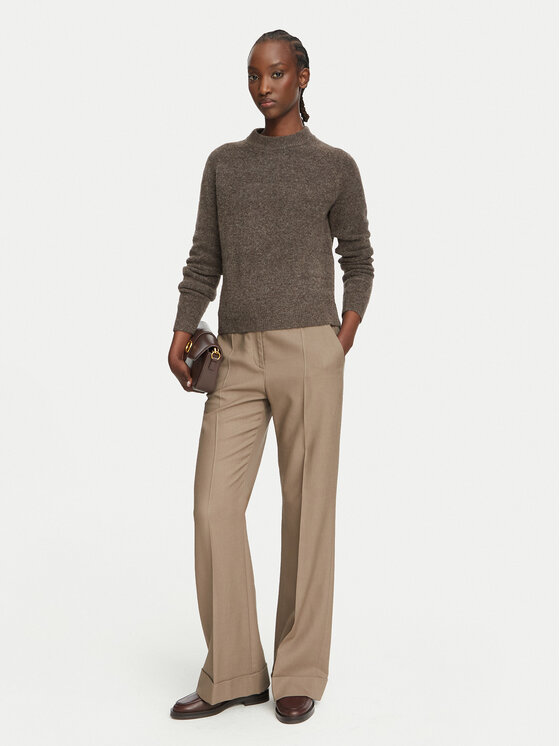 Simple Simple Sveter 62SWD101 Hnedá Regular Fit