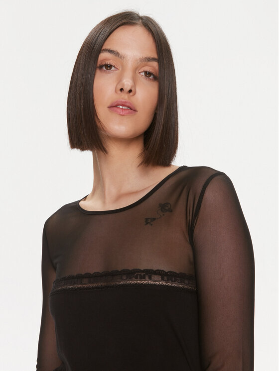 Liu Jo Liu Jo Μπλουζάκι 5F3118 J5360 Μαύρο Regular Fit