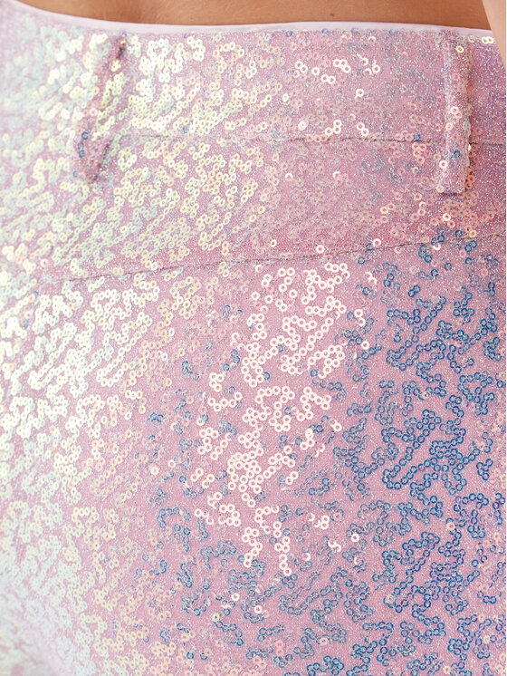 ROTATE ROTATE Riidest püksid Sequin Straight 1117002208 Roosa Regular Fit