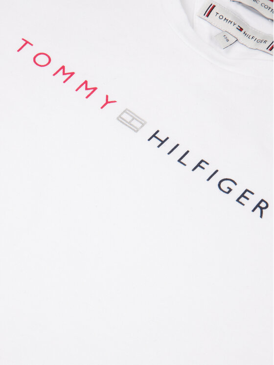 Tommy Hilfiger Tommy Hilfiger T-shirt Roll Up KG0KG04885 D Blanc Regular Fit