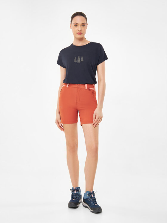 Viking Viking Szorty sportowe Spodenki Sequoia Bamboo Lady Pomarańczowy Regular Fit