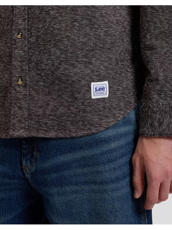 Lee Lee Koszula WORKWEAR BUTTON DOWN Brązowy Relaxed Fit