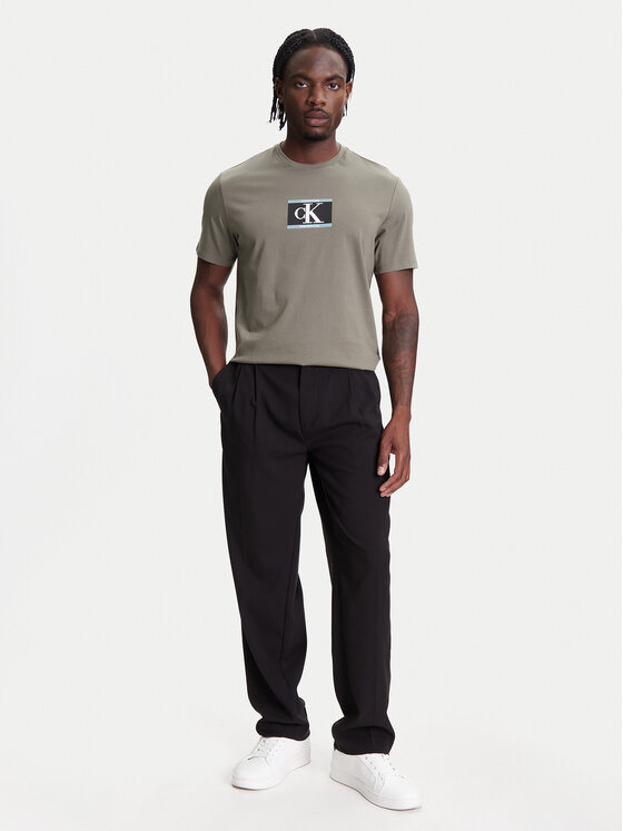 Calvin Klein Calvin Klein T-shirt Box Tape Graphic LV04RC854G Verde Regular Fit
