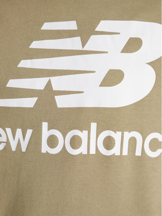 New Balance New Balance Džemperis ar kapuci Essentials Stacked Logo MT03558 Zaļš Relaxed Fit