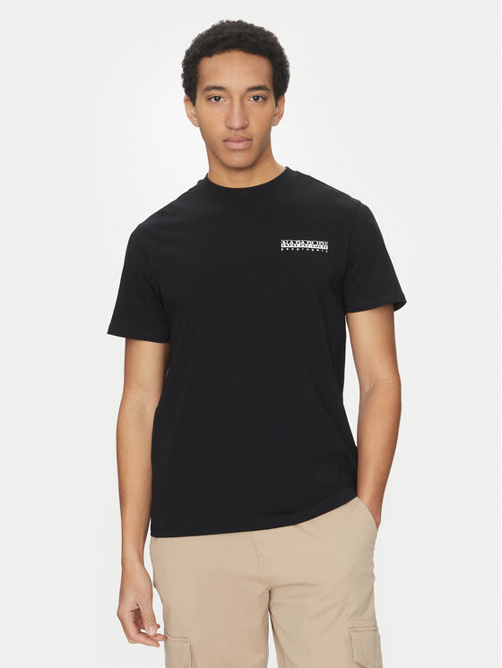 Męski T-Shirt Napapijri, Rozmiar S, Czarny, S-Dati NP0A4IE2