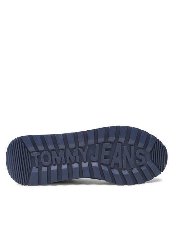 Tommy Jeans Tommy Jeans Sneakersy Retro Leather Runner EM0EM01081 Tmavomodrá