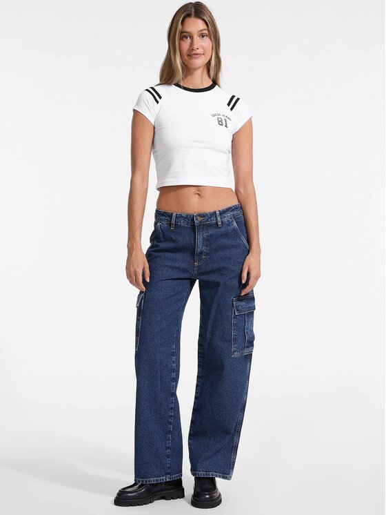 Guess Jeans Guess Jeans Jeansy 175481 Modrá Relaxed Fit