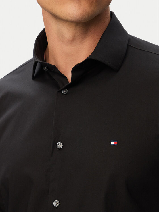 Tommy Hilfiger Tommy Hilfiger Hemd MW0MW43122 Schwarz Slim Fit