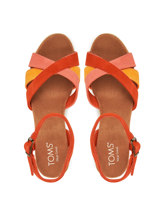 Toms Toms Еспадрильї Majorca Strappy 10021951 Червоний