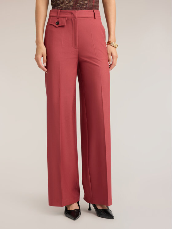 Motivi Motivi Pantaloni di tessuto P03PQ004767N036 Rosso Flare Fit