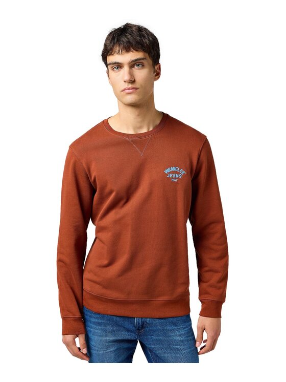 Wrangler Wrangler Felpa 112364093 Arancione Regular Fit