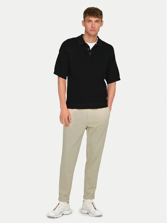 Only & Sons Only & Sons Bavlnené nohavice Linus 22029924 Béžová Tapered Fit