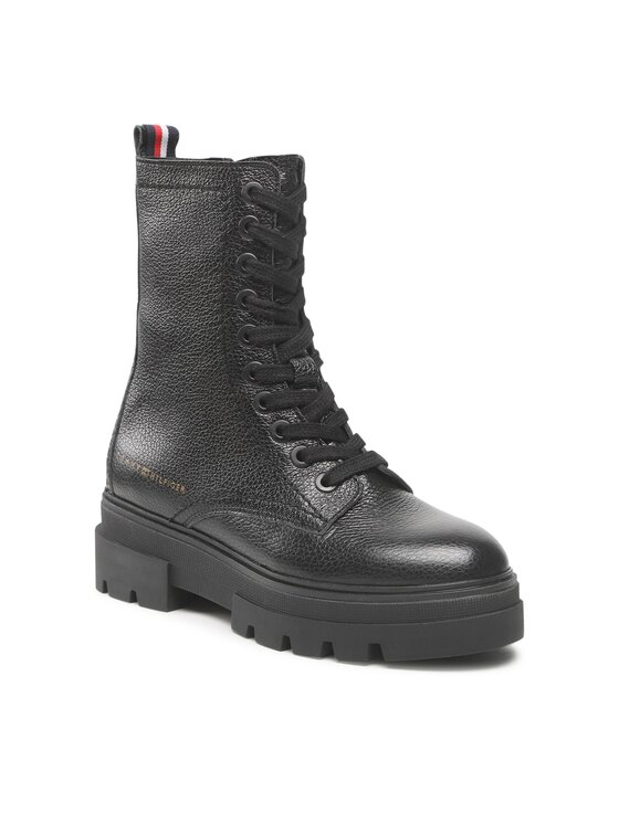 Trapery, rozmiar 36, Czarne, Monochromatic Lace Up Boot FW0FW06732
