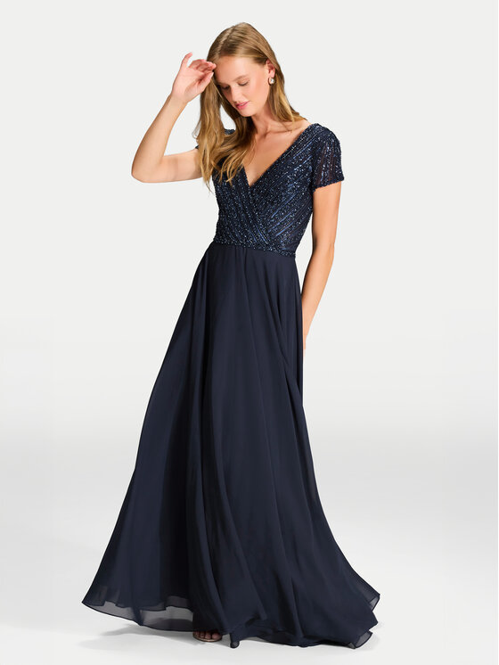 Hey Kyla Hey Kyla Sukienka wieczorowa 5AJ002HK Granatowy Regular Fit