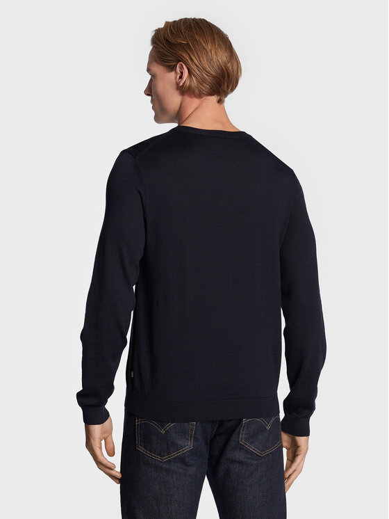 BOSS Boss Sweter Melba-P 50468261 Granatowy Slim Fit