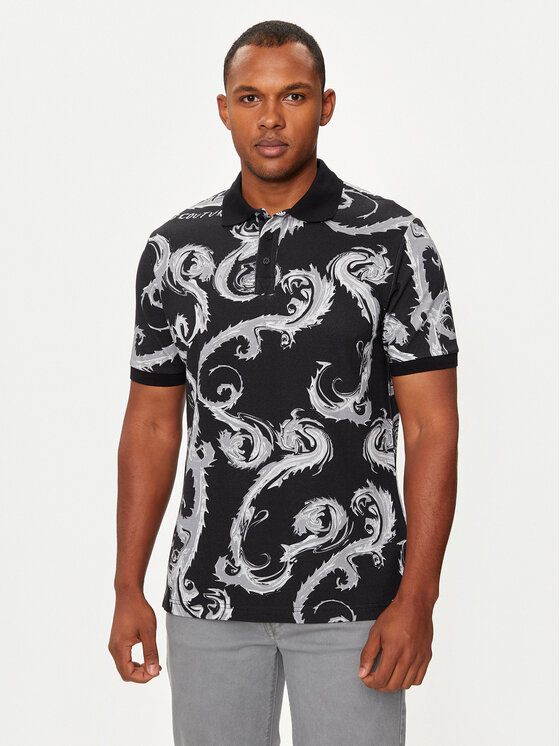 Versace Jeans Couture Polokošeľa 77GAG6S0 Čierna Regular Fit