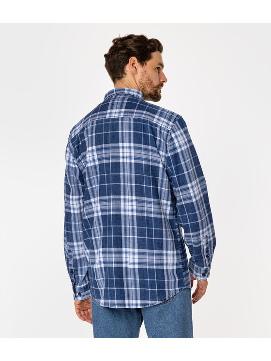 Lee Cooper Lee Cooper Koszula SCOTT Granatowy Regular Fit
