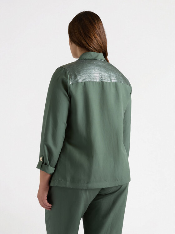 Fiorella Rubino Fiorella Rubino Camicia 5051T001278N035 Verde A-Line Fit