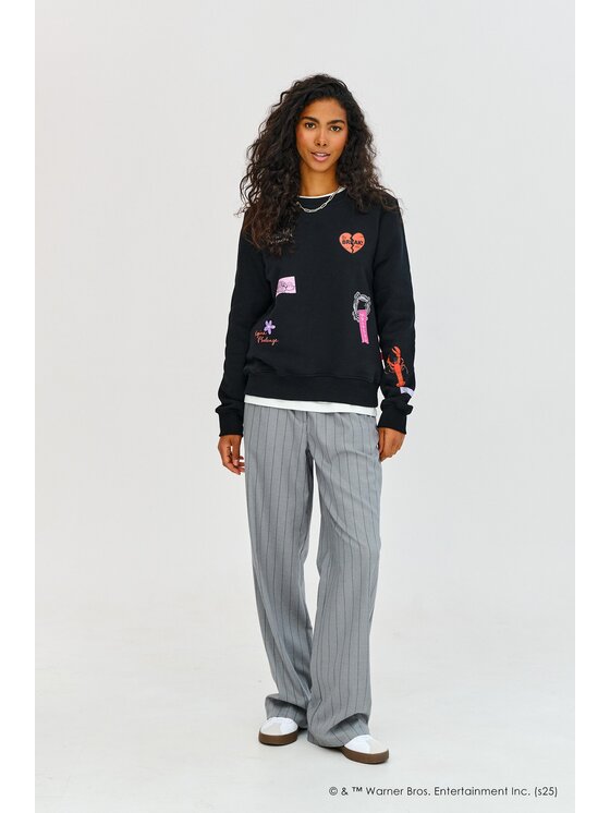 NAOKO NAOKO Mikina Friends Černá Regular Fit