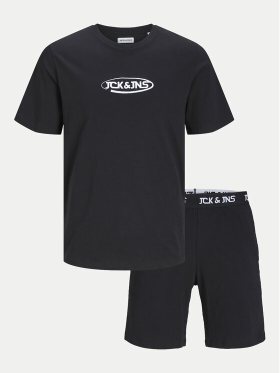 Jack&Jones Junior Jack&Jones Junior Komplekti kuuluvad t-särk ja spordišortsid Jacoliver 12257172 Must Standard Fit