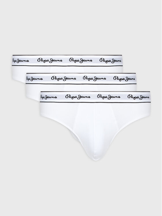 Pepe Jeans Pepe Jeans Set od 3 para muških slip gaća Pepe Bf 3P PMU10970 Bijela