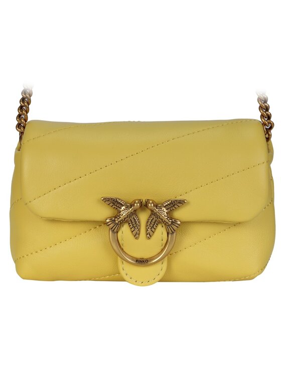 PINKO Pinko Kabelka LOVE MICRO PUFF BAG Žlutá