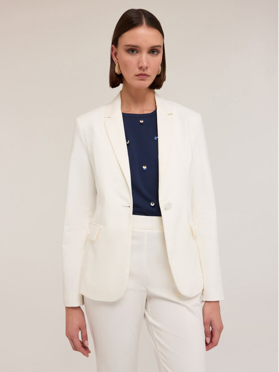 Motivi Motivi Giacca di transizione Q721Q000935N011 Bianco Regular Fit