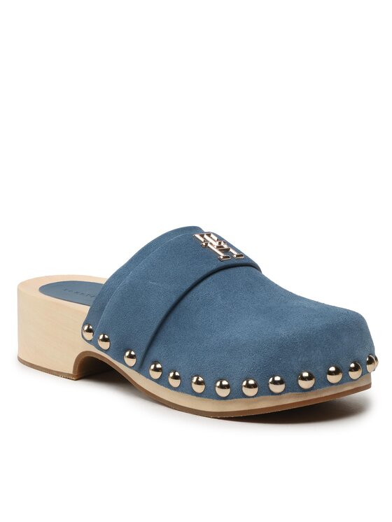 Tommy Hilfiger Tommy Hilfiger Dreváky Th Clog Suede FW0FW07171 Modrá