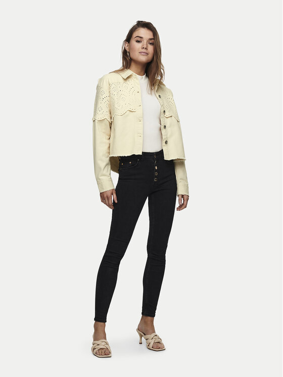 ONLY ONLY Farmer kabát Elena 15232378 Bézs Regular Fit