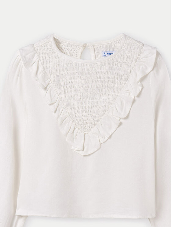Mayoral Mayoral Bluse 7190 Écru Regular Fit