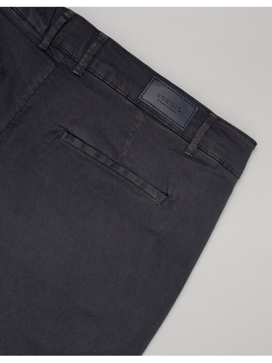 Borgio Borgio Spodnie materiałowe menfi Szary Classic Fit