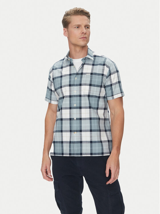 Barbour Košeľa Douglas MSH5077TN45 Sivá Regular Fit