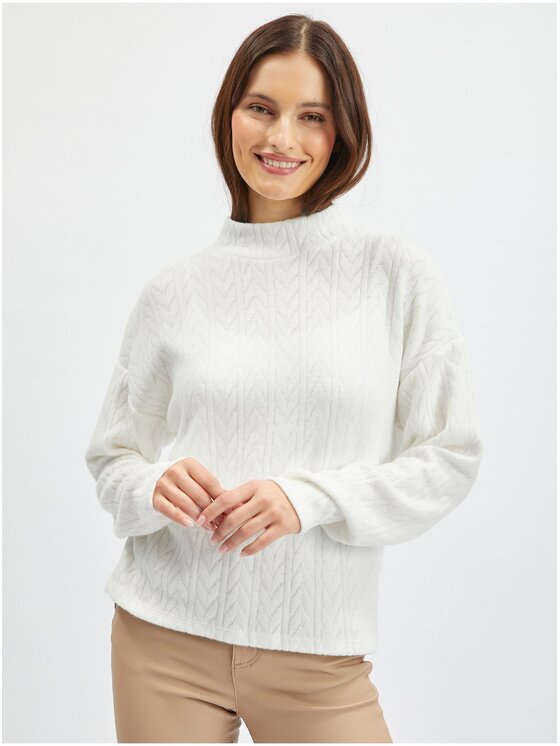 Orsay Orsay Sweter 180203001000__M Biały Regular Fit