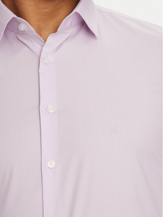 Calvin Klein Calvin Klein Košeľa K10K108229 Fialová Slim Fit