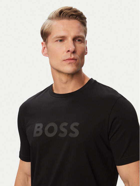 BOSS BOSS Tricou Logo 50566504 Negru Regular Fit