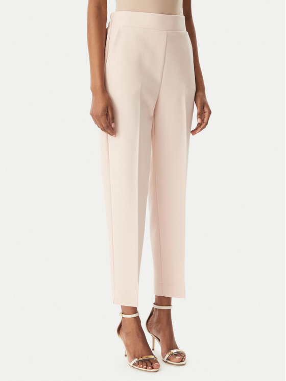 Maryley Maryley Medžiaginės kelnės 26EB616/43PY Šviesiai rožinė Regular Fit