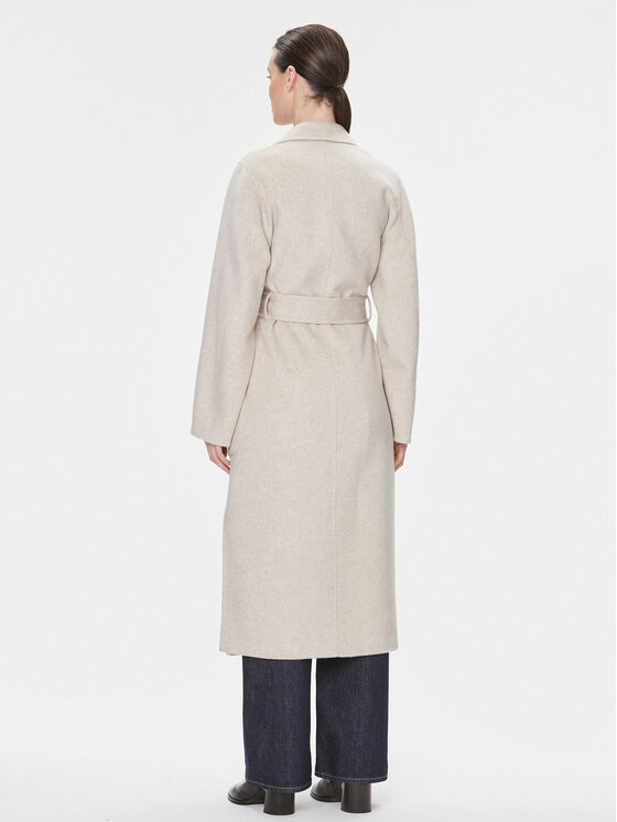 IVY OAK IVY OAK Płaszcz wełniany Celia IO1123F1046 Beżowy Loose Fit
