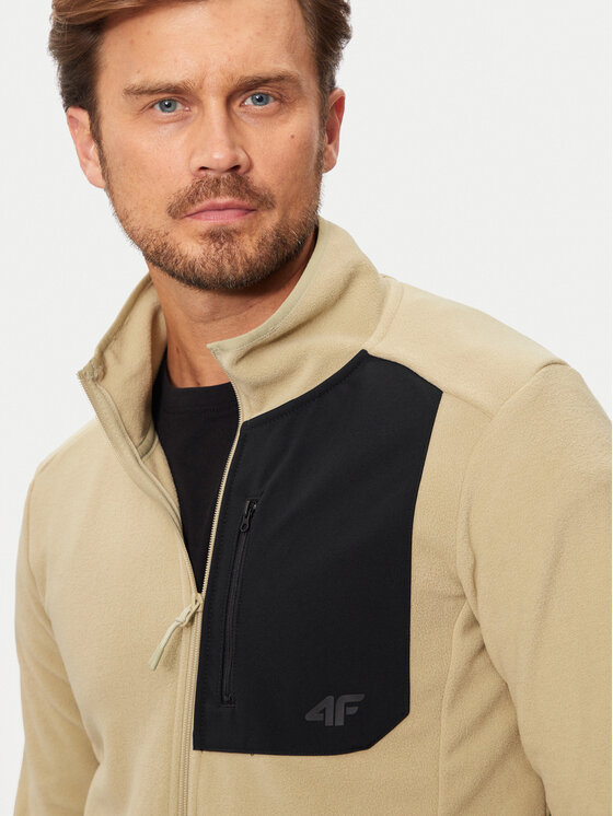 4F 4F Felpa di pile 4FWAW24TFLEM250 Verde Regular Fit