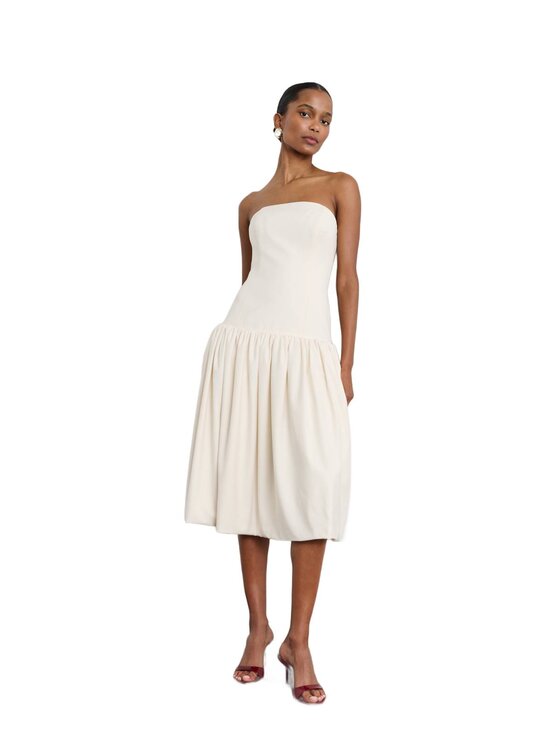 La Mania La Mania Vestito da giorno GRAZIE Bianco Classic Fit