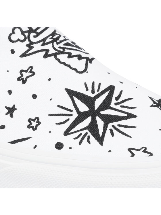 Vans Sneakers aus Stoff Classic Slip-On VN0A4BV31IU1 Weiß • Modivo.de