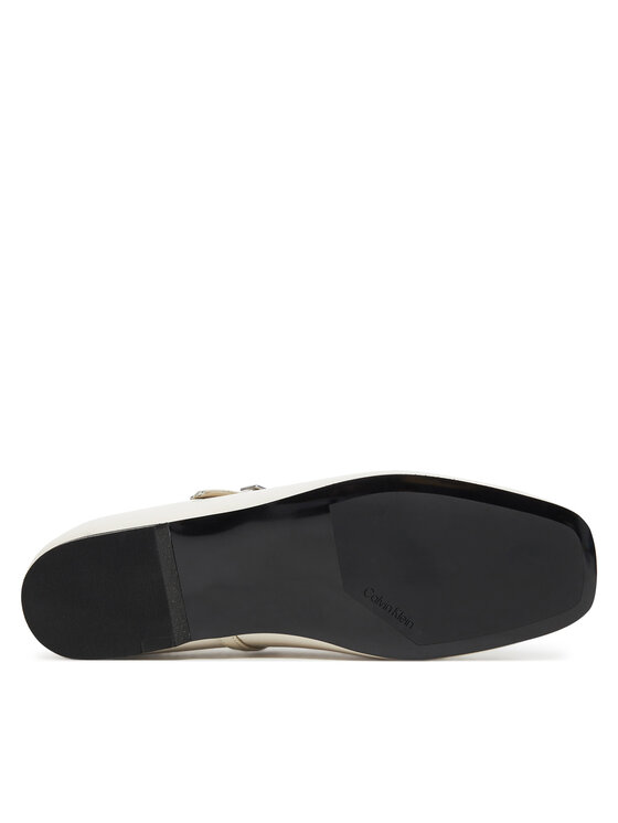 Calvin Klein Calvin Klein Balerinos Ballerina New Buckle - Lth HW0HW02483 Écru