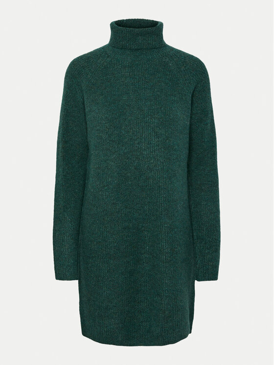 Pieces Pieces Džemper haljina Ellen 17119500 Zelena Regular Fit