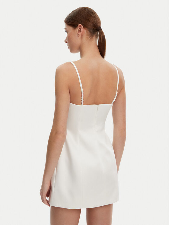 Bardot Bardot Koktejlové šaty 59817DB Biela Slim Fit