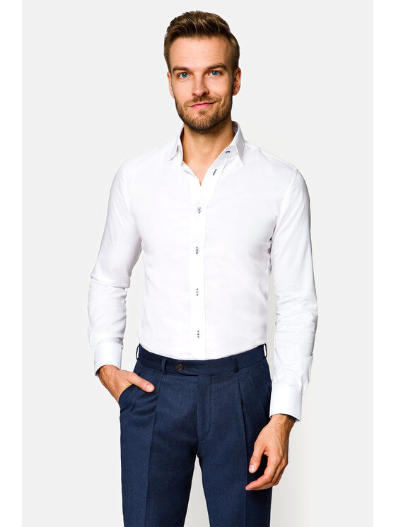 Lancerto Lancerto Koszula Almeria 5 KO051220000057 Biały Regular Fit