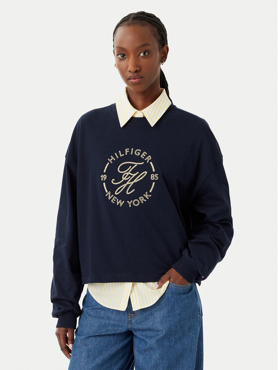 Tommy Hilfiger Hanorac WW0WW50969 Bleumarin Relaxed Fit