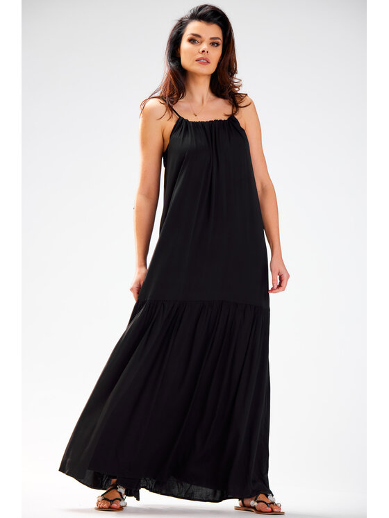 Sukienka letnia Awama, Rozmiar L/XL, Czarna, A582