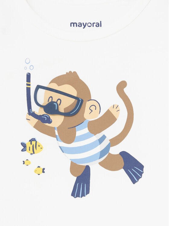 Mayoral Mayoral топ 1036 Бял Regular Fit