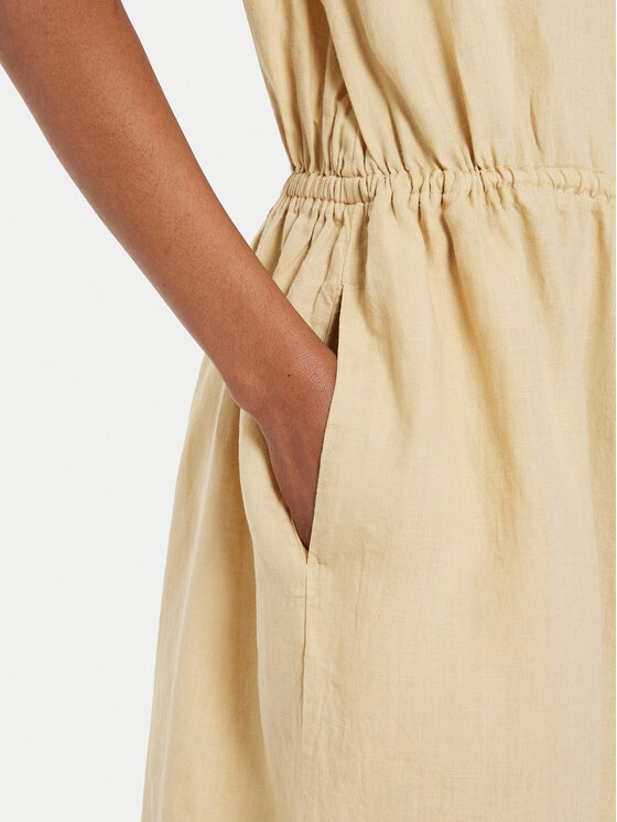 Tommy Hilfiger Tommy Hilfiger Rochie tip cămașă WW0WW41911 Bej Relaxed Fit