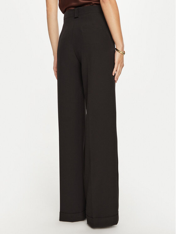 Maryley Maryley Medžiaginės kelnės 24IB563/43NE Juoda Regular Fit