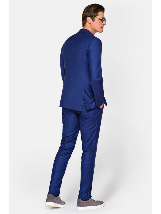 Lancerto Lancerto Garnitur Durban Granatowy Regular Fit
